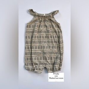 PL Baby Patterned Romper - Tan